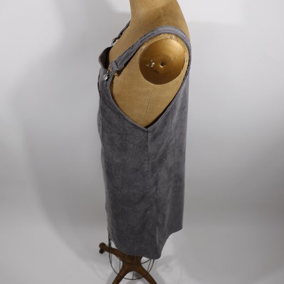 Denim overall skirt, grey/charcoal. - Picture 3 of 9